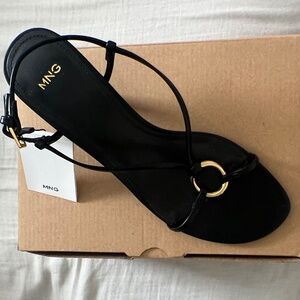 Mango Heeled Sandal with Hoop Detail
